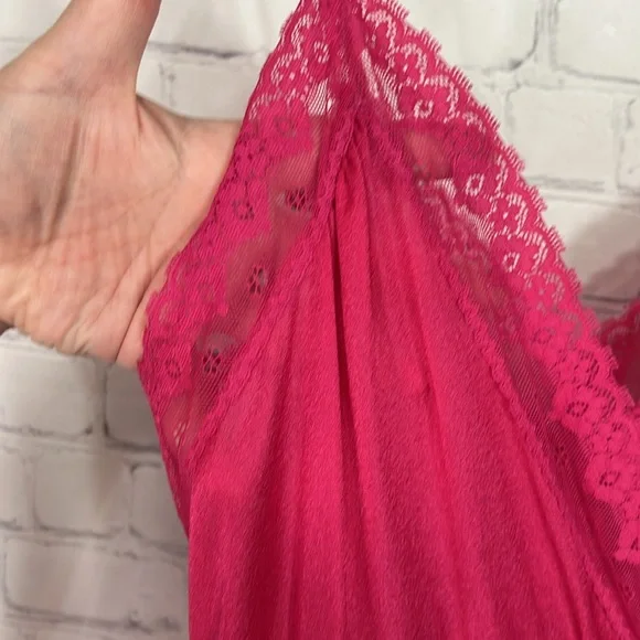 VTG Vanity Fair lace trim open front night gown - Picture 4 of 15